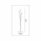 Lampă de podea cu 3 lumini din alamă și sticlă Design elegant modern - Typha de Il Fanale Viadurini
