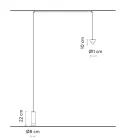 Lampă de podea cu sârmă din aluminiu negru și con Design minimalist excelent - Mercado Viadurini