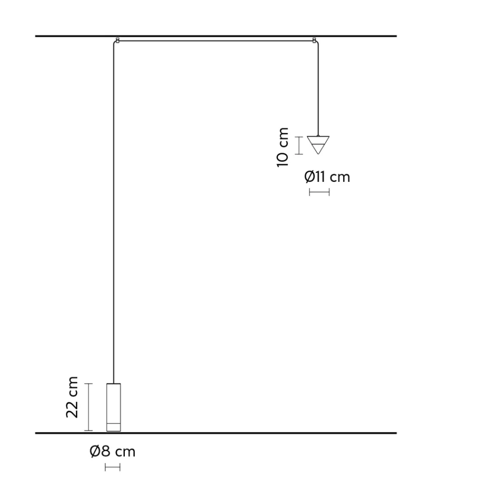 Lampă de podea cu sârmă din aluminiu negru și con Design minimalist excelent - Mercado Viadurini