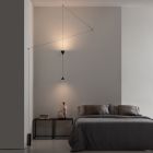 Lampă de podea din aluminiu negru și design minimalist cu dublu con - Mercado Viadurini