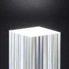 Lampă de podea Led cu design triptic din cristal acrilic satinat - Crystol Viadurini