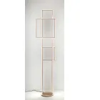 Lampă de podea LED de design din metal vopsit auriu sau argintiu - Formală Viadurini