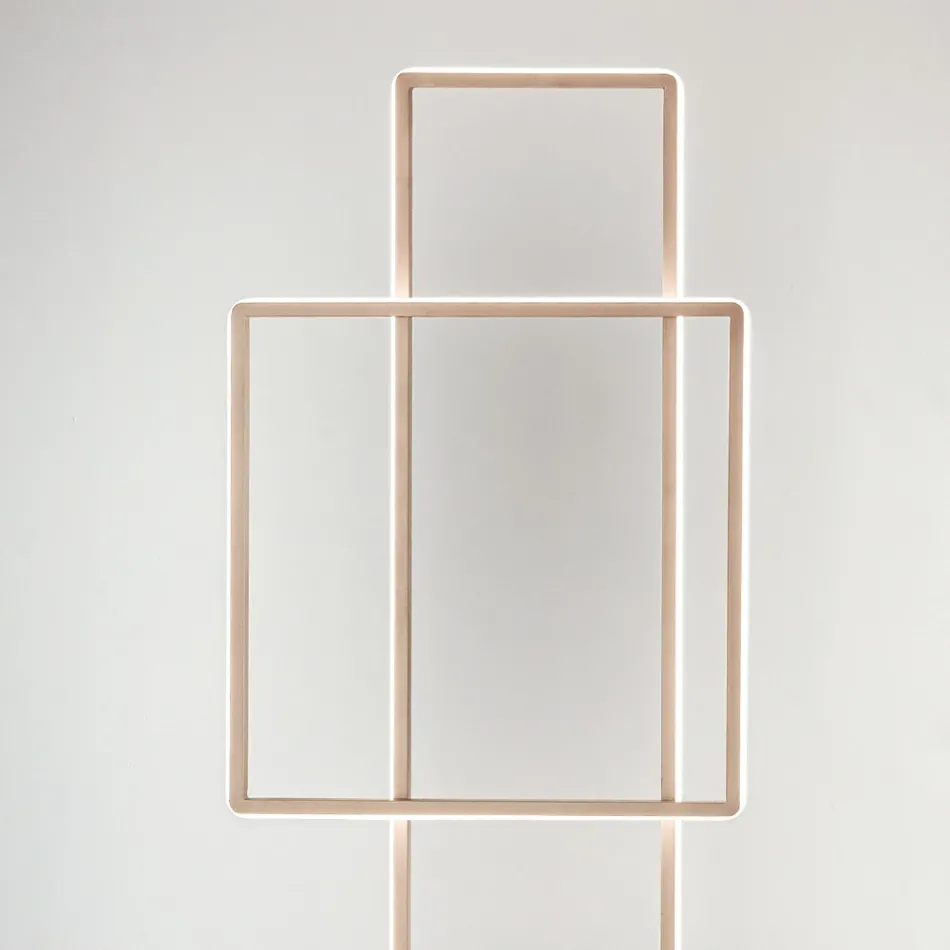 Lampă de podea LED de design din metal vopsit auriu sau argintiu - Formală Viadurini