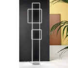 Lampă de podea LED de design din metal vopsit auriu sau argintiu - Formală Viadurini