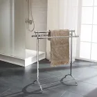 Suport pentru prosoape de baie vintage din alamă, fabricat în Italia - Aristide Viadurini