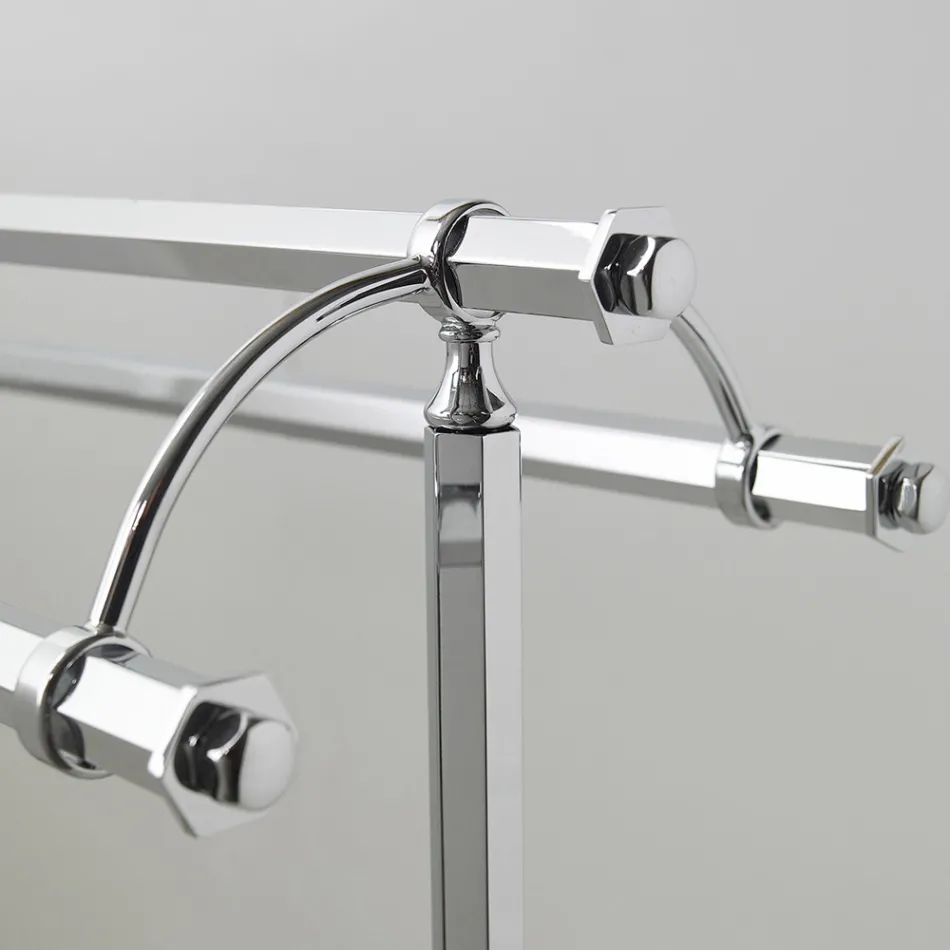 Suport pentru prosoape de baie vintage din alamă, fabricat în Italia – Aristide Viadurini