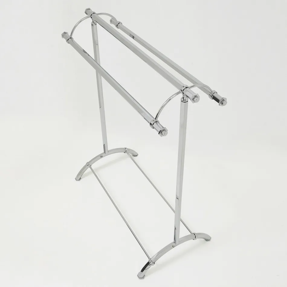 Suport pentru prosoape de baie vintage din alamă, fabricat în Italia - Aristide Viadurini