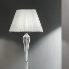 Lampa de podea clasica din sticla Rigaton lucrata manual si metal auriu - Fievole Viadurini