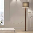 Lampă de podea cu design modern, din metal, cu abajur din țesătură Made in Italy - Jump Viadurini