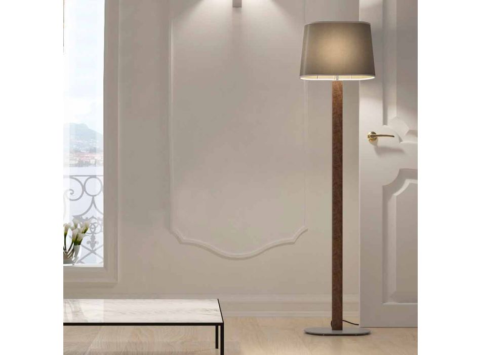 Lampă de podea cu design modern, din metal, cu abajur din țesătură Made in Italy - Jump Viadurini