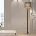 Lampă de podea cu design modern, din metal, cu abajur din țesătură Made in Italy - Jump