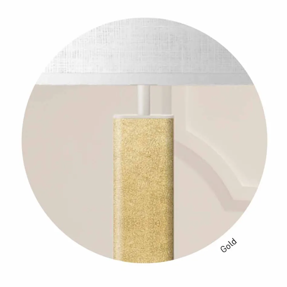 Lampă de podea cu design modern, din metal, cu abajur din țesătură Made in Italy - Jump Viadurini