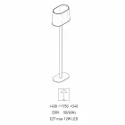 Lampă de podea cu design modern, din metal, cu abajur din țesătură Made in Italy - Jump Viadurini