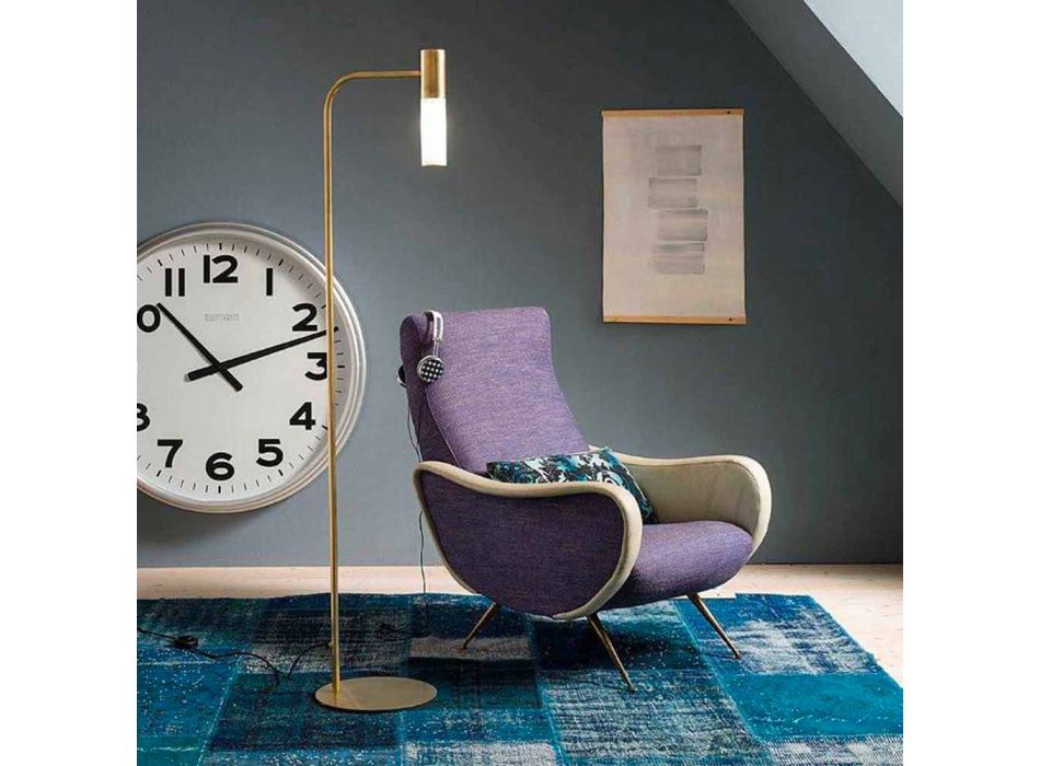 Lampă de podea elegantă din sufragerie din alamă și sticlă italiană - Etoile de Il Fanale Viadurini