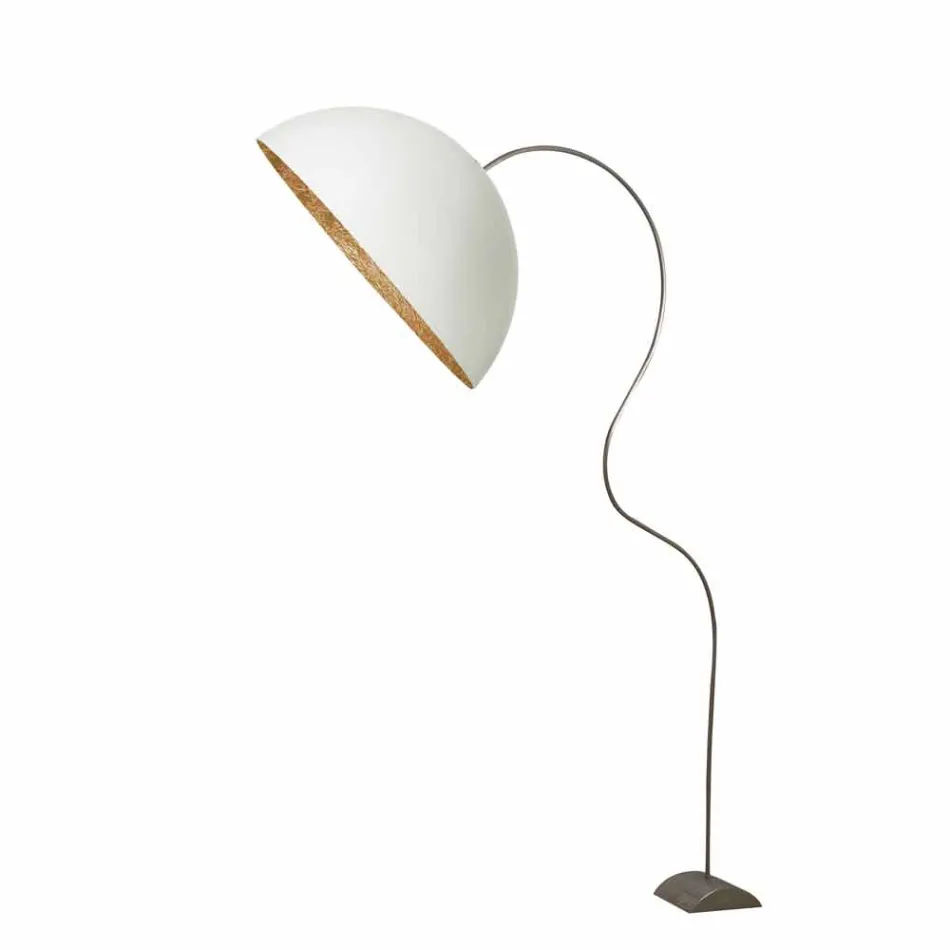Lampă de podea modernă H210cm In-es.artdesign Nebulit colorat Half Moon Viadurini