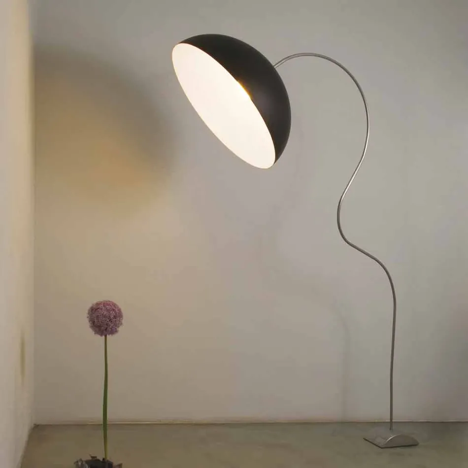Lampă de podea modernă H210cm In-es.artdesign Nebulit colorat Half Moon Viadurini