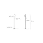 Lampă de podea Alma din aluminiu și sticlă suflată în alb Viadurini