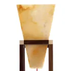 Lampa de podea din onix si lemn de design Grilli York fabricat in Italia Viadurini