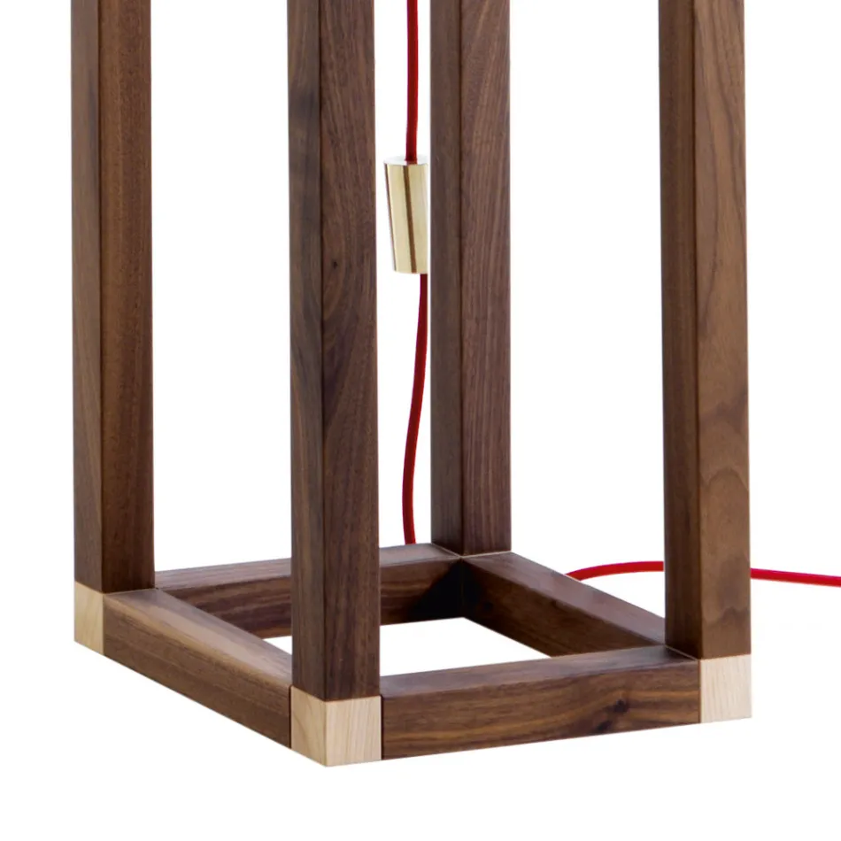 Lampa de podea din onix si lemn de design Grilli York fabricat in Italia Viadurini