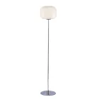 Lampă de podea din sticlă cu două finisaje și cadru metalic, fabricată în Italia - Brera Viadurini