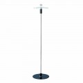 Lampă de podea modernă cu structură cromată și placă de sticlă Made in Italy - Saturno