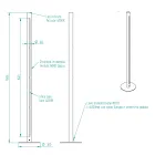 Lampa de podea metalica moderna cu iluminare dubla Made in Italy - Roman Viadurini