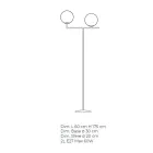 Lampă de podea modernă din sticlă venețiană suflată manual - Zăpadă Viadurini