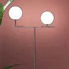 Lampă de podea modernă din sticlă venețiană suflată manual - Zăpadă Viadurini