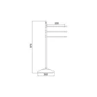 Suport pentru prosoape vintage cu 3 brațe din alamă și ceramică - Lyon Viadurini