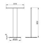 Suport prosoape pe picioare pentru lavoar din aluminiu alb sau negru - Alcade Viadurini