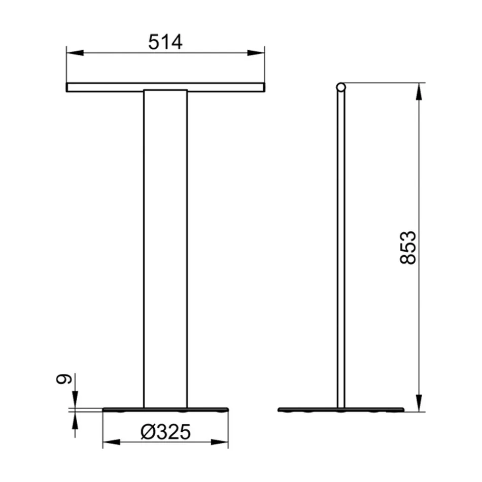Suport prosoape pe picioare pentru lavoar din aluminiu alb sau negru - Alcade Viadurini