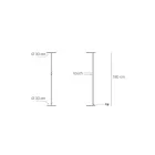 Lampă de podea din metal cu diverse finisaje fabricată în Italia - Lumi Viadurini