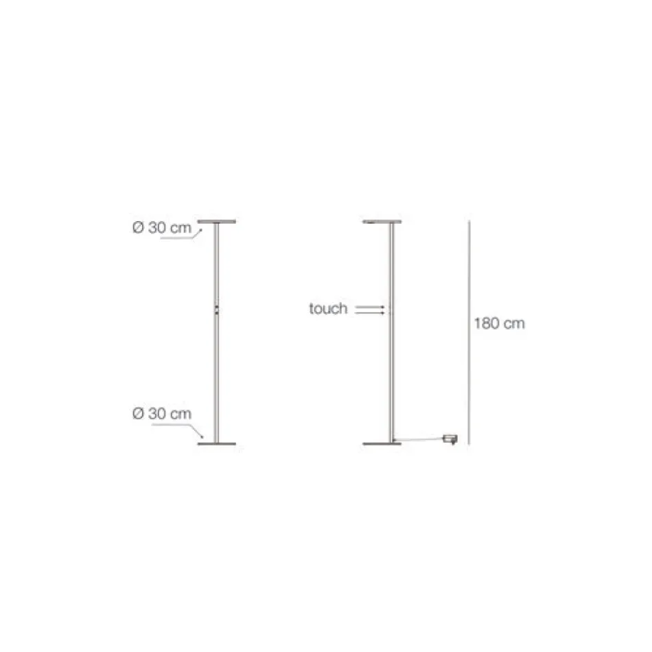 Lampă de podea din metal cu diverse finisaje fabricată în Italia - Lumi Viadurini