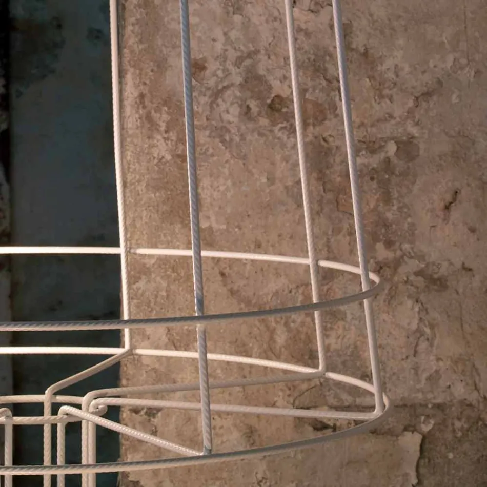 Lampă de podea pentru cameră de zi 3 lumini în stil minimal sau metal alb sau natural - Styling Viadurini