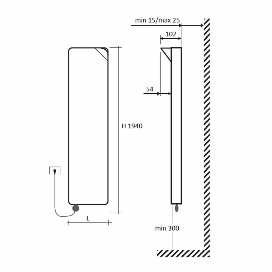 Placă radiantă electrică de design modern de până la 1000 W - carte Viadurini