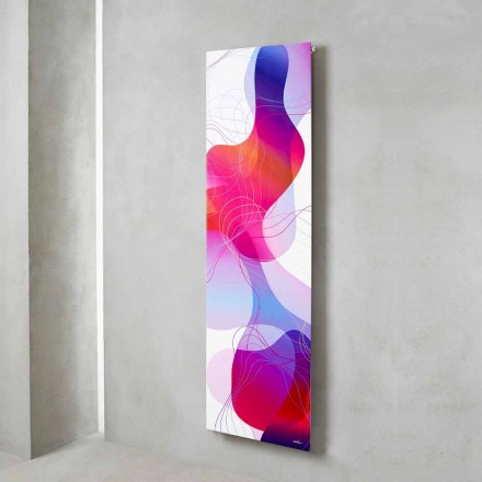 Placă radiantă electrică de perete din oțel cu decor de 1000 W - Kelvin Viadurini