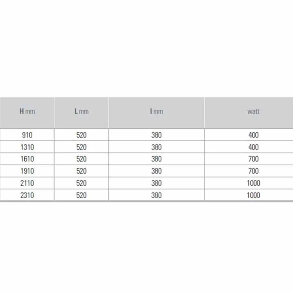 Radiator electric de perete modern cu placă radiantă de până la 1000 W - îndoit Viadurini