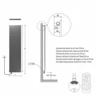 Placă radiantă electrică verticală în aur Modern Design până la 1000 W - Gheață Viadurini