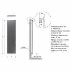 Placă radiantă hidraulică montată pe perete din oțel cu decor 839 W - Kelvin Viadurini