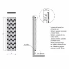 Placă radiantă din oțel cu design vertical de 5 bare până la 1003 wați - râu Viadurini