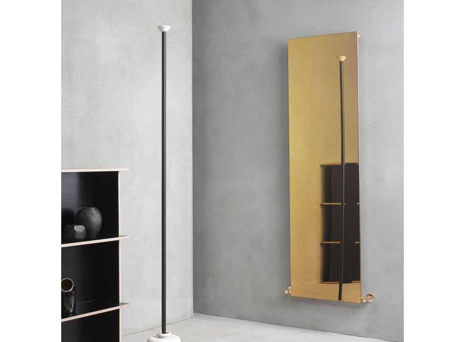 Placă radiantă verticală în aur Design modern Fin până la 595 W - Gheață Viadurini