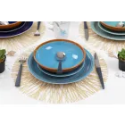 Placi colorate și moderne 18 bucăți în gresie Serviciu de masă complet - Egadi Viadurini