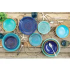 Placi colorate și moderne 18 bucăți în gresie Serviciu de masă complet - Egadi Viadurini