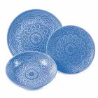 Placi colorate moderne 18 piese Serviciu complet de masă în Gres - Creta Viadurini