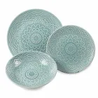 Placi colorate moderne 18 piese Serviciu complet de masă în Gres - Creta Viadurini