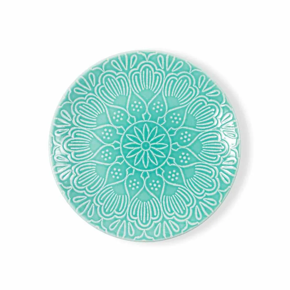 Placi colorate moderne 18 piese Serviciu complet de masă în Gres - Creta Viadurini