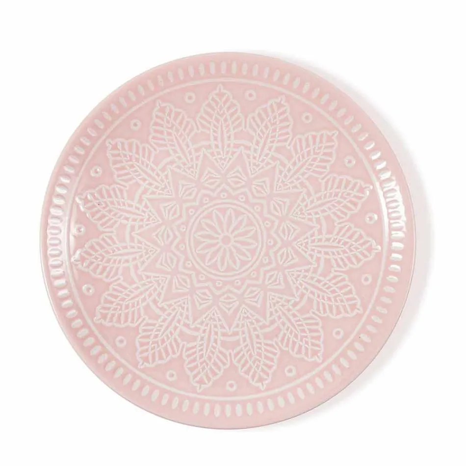 Placi colorate moderne 18 piese Serviciu complet de masă în Gres - Creta Viadurini