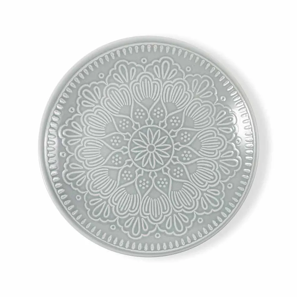 Placi colorate moderne 18 piese Serviciu complet de masă în Gres - Creta Viadurini