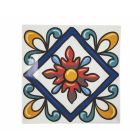 Farfurii Patrate de Masa in Decoratiuni din Porțelan Colorat 6 Bucuri - Iglesias Viadurini