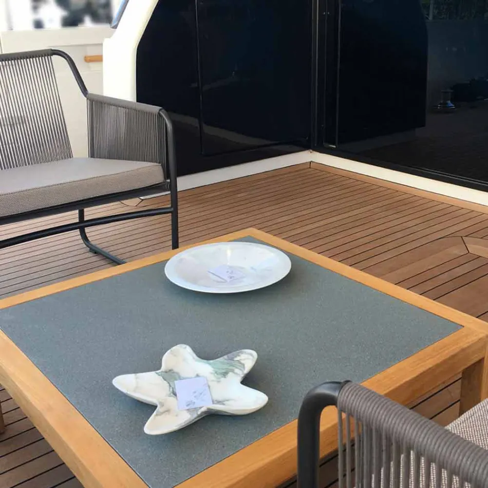 Farfurie modernă de marmură în formă de stea de mare fabricată în Italia - Ticcio Viadurini